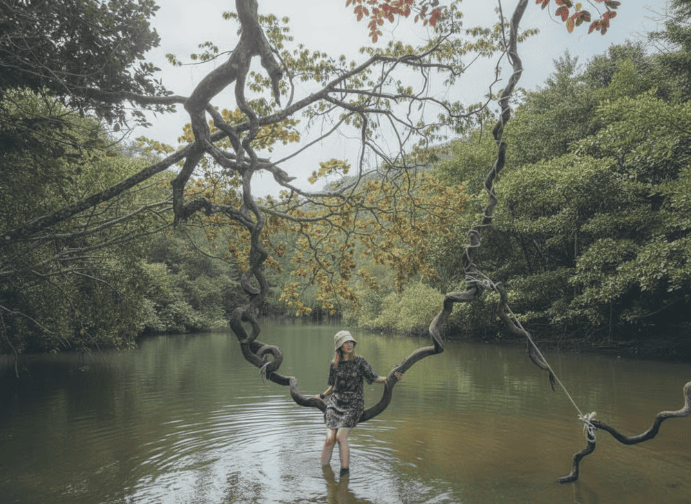 Bãi Suối Nóng có khu rừng "sống ảo" tuyệt vời, thu hút nhiều du khách ghé thăm